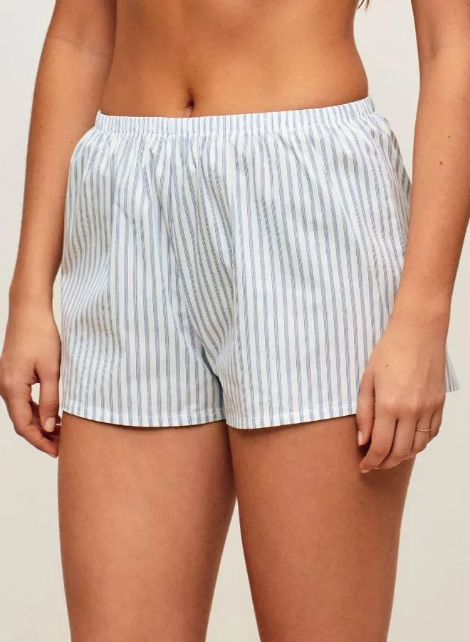 UNDIZ Striped cotton shorts