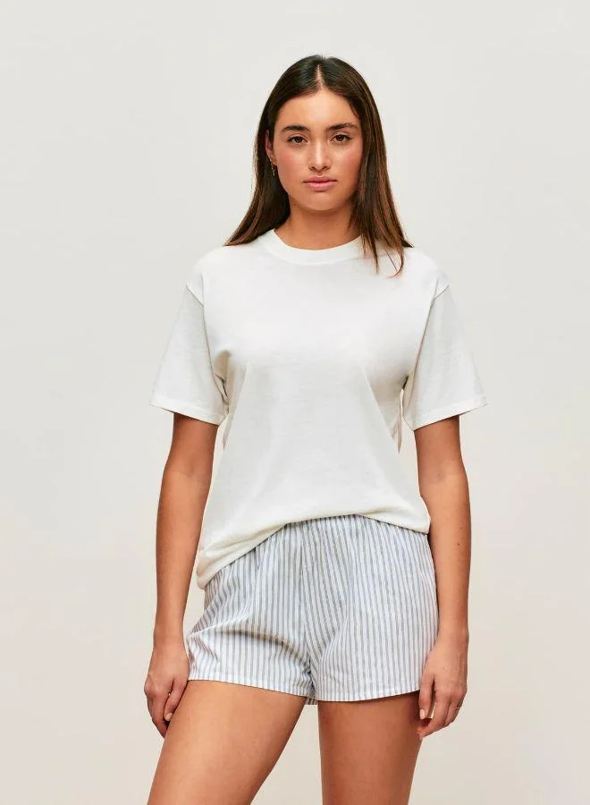 UNDIZ Striped cotton shorts