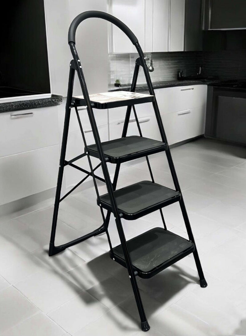 ليفينج سلم قابل للطي احترافي، سلم منزلي بدرجة واسعة