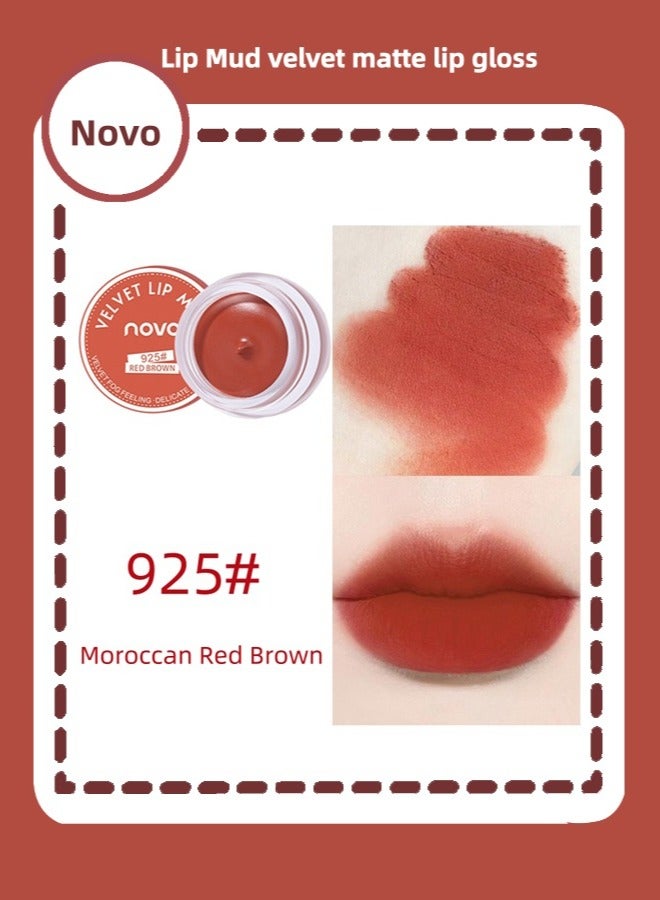 نوفو بطن شفاه مخملي ملمع شفاه، أحمر مغربي - Image 1