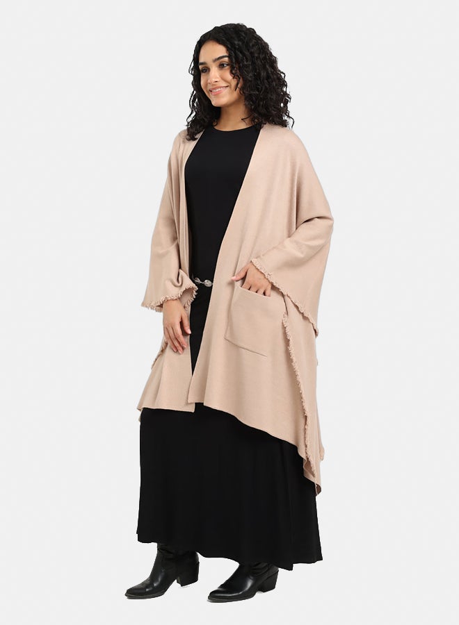 Carina Fringe Trim Poncho - Image 3