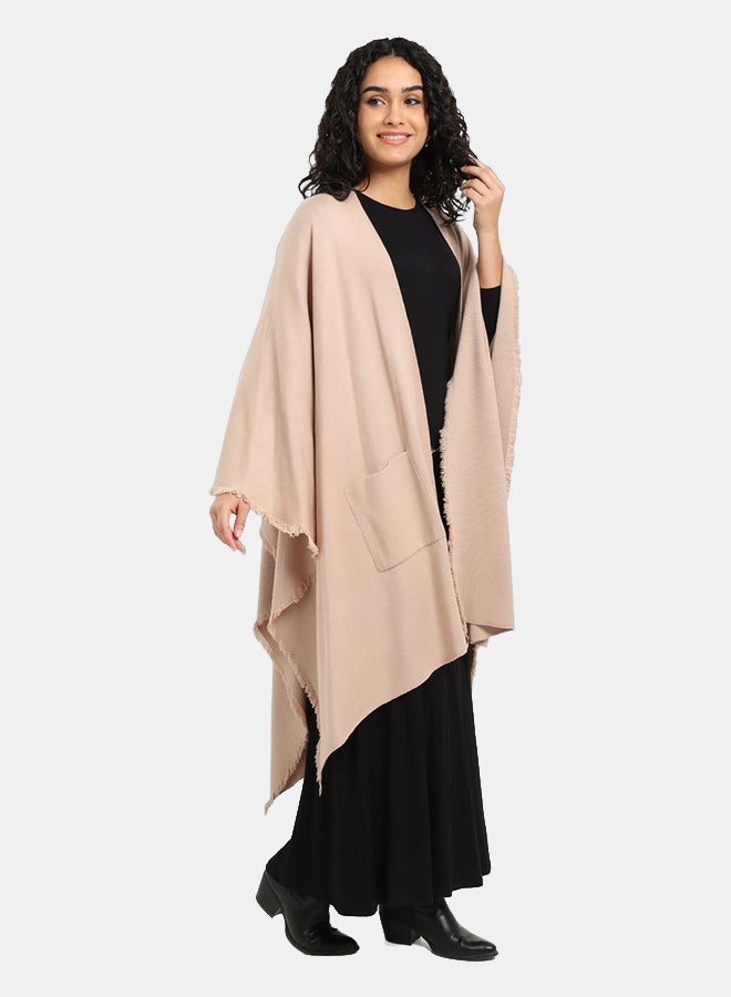 Carina Fringe Trim Poncho - Image 2