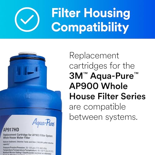 Aqua pure 3M Aqua-Pure AP917HD Genuine Whole House Sanitary Quick Change Replacement Water Filter for AP903 System, Reduces Sediment, Chlorine Taste and Odor - Image 2