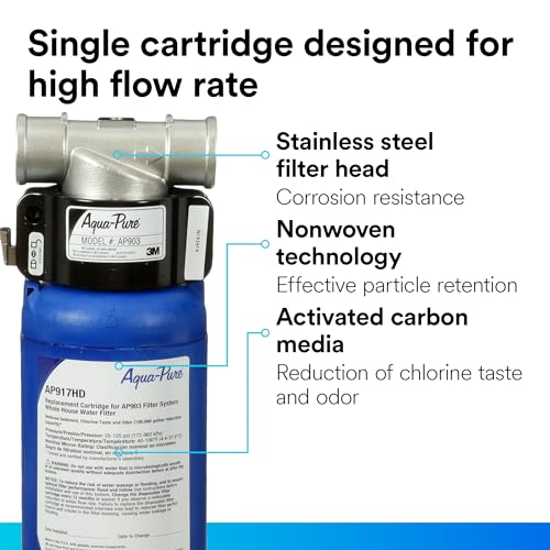 Aqua pure 3M Aqua-Pure AP917HD Genuine Whole House Sanitary Quick Change Replacement Water Filter for AP903 System, Reduces Sediment, Chlorine Taste and Odor - Image 4