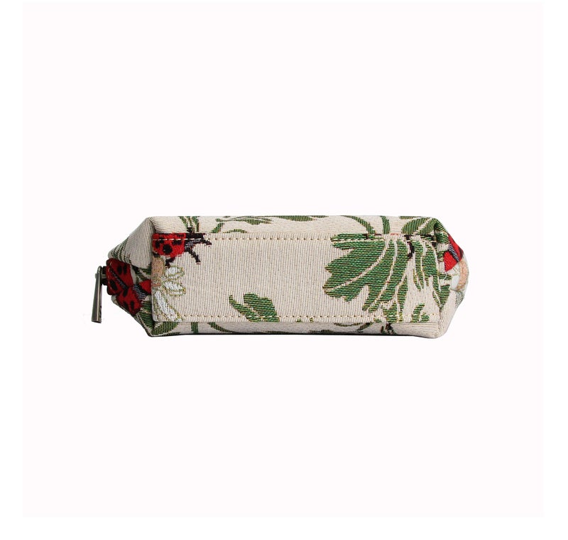 Signare Tapestry Cosmetic Bag Toiletry Makeup Bag For Women With Ladybug Floral Design (Cosm-Ldbd) - Image 4