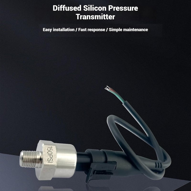 1 8 جهاز إرسال محول ضغط سيراميكي ملولب 500 رطل لكل بوصة مربعة نطاق قياس واسع - Image 3