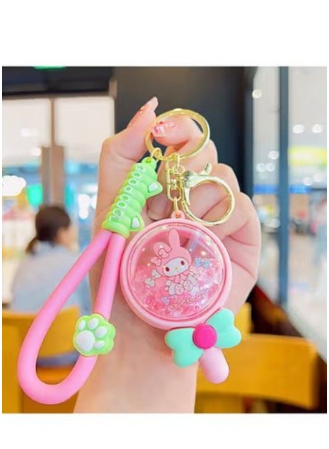 My Melody Pink Sparkle Keychain (With Bow & Cat Paw Accessories)