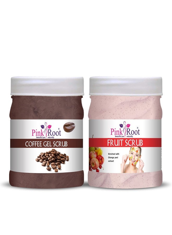 Pink Root Coffee Gel Scrub 500gm with Fruit Scrub 500gm - Image 1