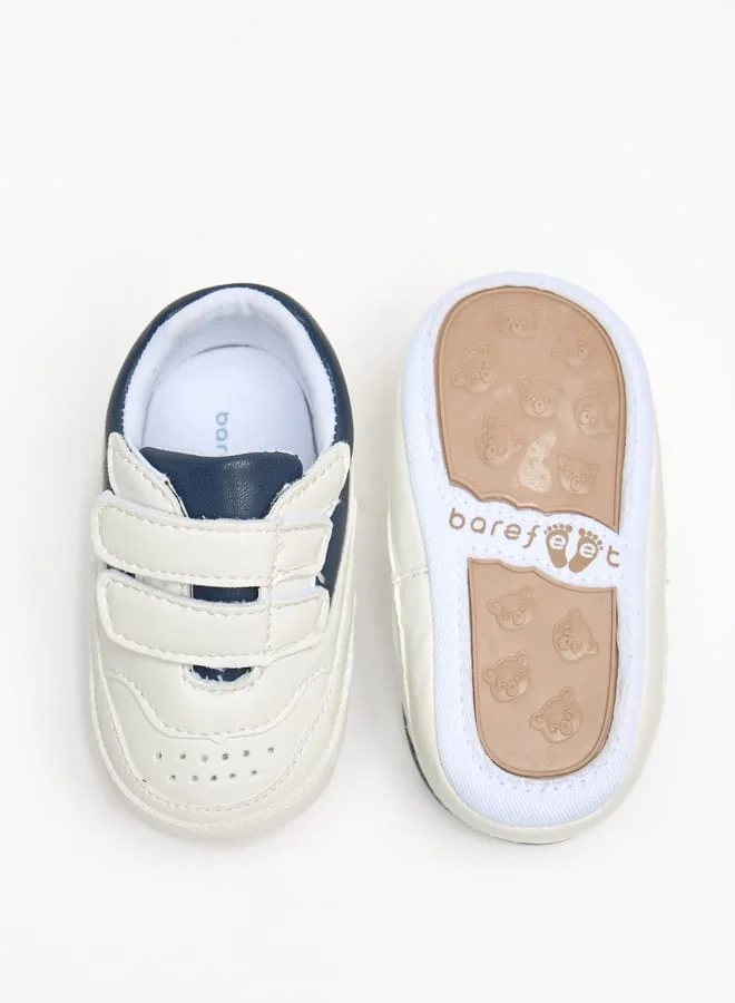Barefeet Colourblock Sneakers with Hook and Loop Closure