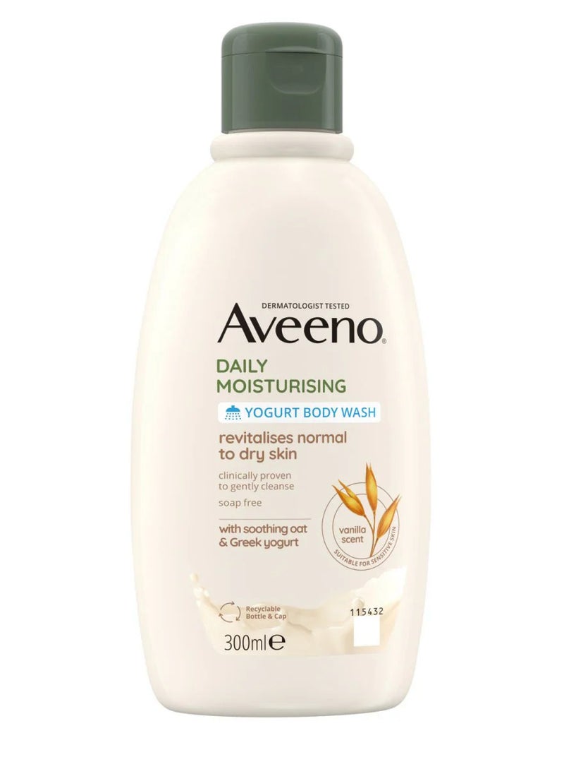 Aveeno - Aveeno Daily Moisturizing Yogurt Body Wash 300ml Vanilla & Oat Scent - Image 1