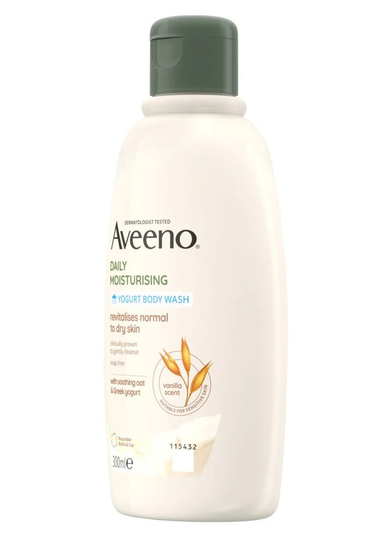 Aveeno - Aveeno Daily Moisturizing Yogurt Body Wash 300ml Vanilla & Oat Scent - Image 1