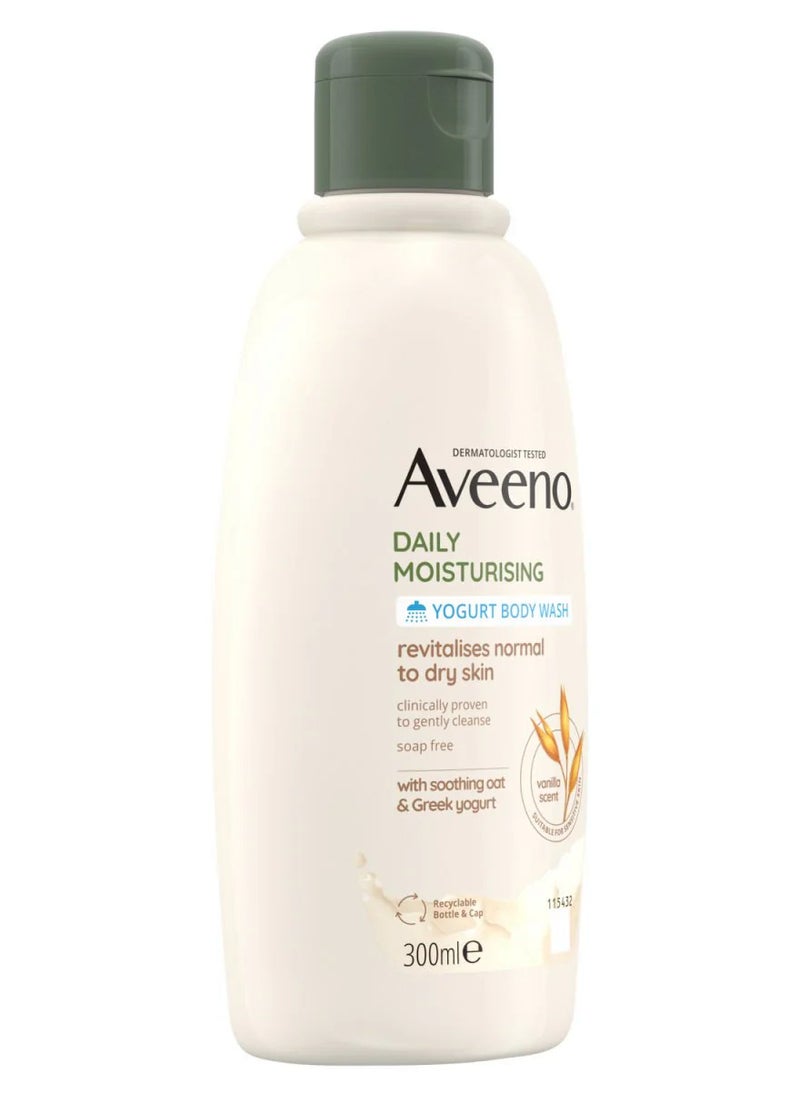 Aveeno - Aveeno Daily Moisturizing Yogurt Body Wash 300ml Vanilla & Oat Scent - Image 1