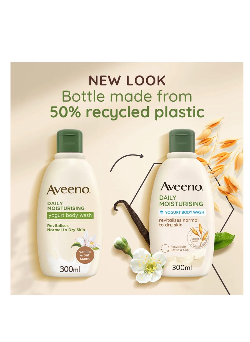 Aveeno - Aveeno Daily Moisturizing Yogurt Body Wash 300ml Vanilla & Oat Scent - Image 1