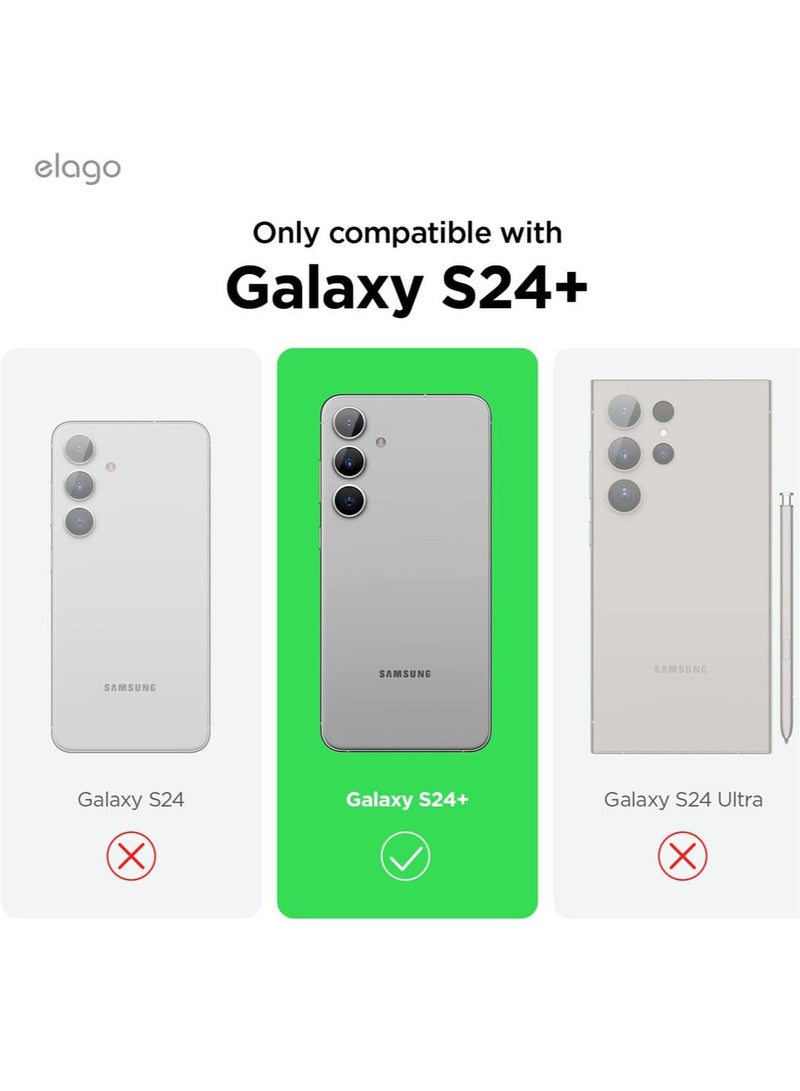 elago Liquid Silicone for Samsung Galaxy S24 Plus case cover Full Body Screen Camera Protective, Shockproof, Slim, Anti-Scratch Soft Microfiber Lining - Medium Grey - Image 4