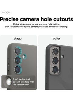 Elago elago Liquid Silicone for Samsung Galaxy S24 Plus case cover Full Body Screen Camera Protective, Shockproof, Slim, Anti-Scratch Soft Microfiber Lining - Medium Grey  - Image 5