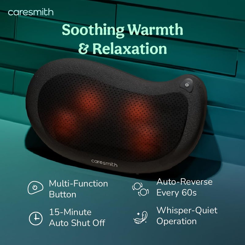 CARESMITH Revive Cushion Massager Machine for Pain Relief | Neck and Back Pain Relief with Shaitsu Infrared Heat Therapy - Image 2