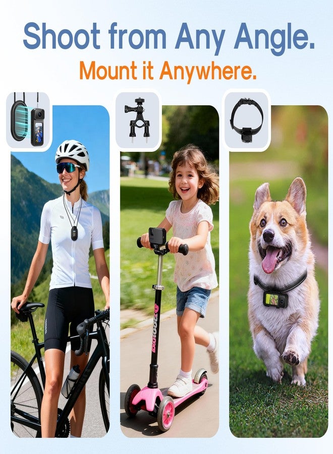 Mypin Mini Body Camera 128G with 1.47inch LCD Screen, 2.7K Thumb Size Action Body Cam with Audio&Video Thumb Hands Free POV Recording, Mount Free, Magnetic Sport DV for Bike Cycling Vlogging Pet Walk Swim - Image 4
