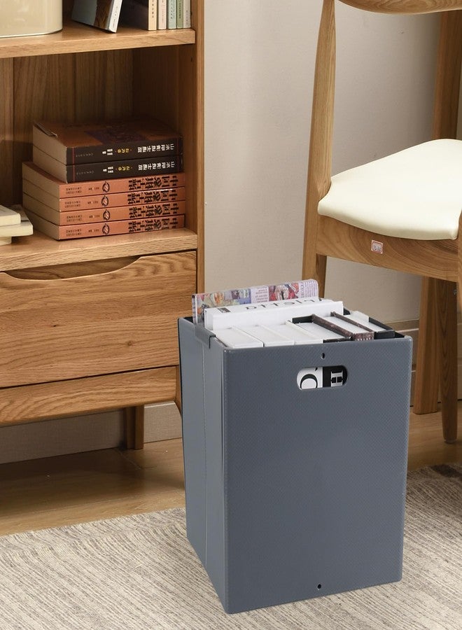 Cand Collapsible Plastic Storage Cubes, Grey Cube Organizer Bins, 4-Pack - Image 3