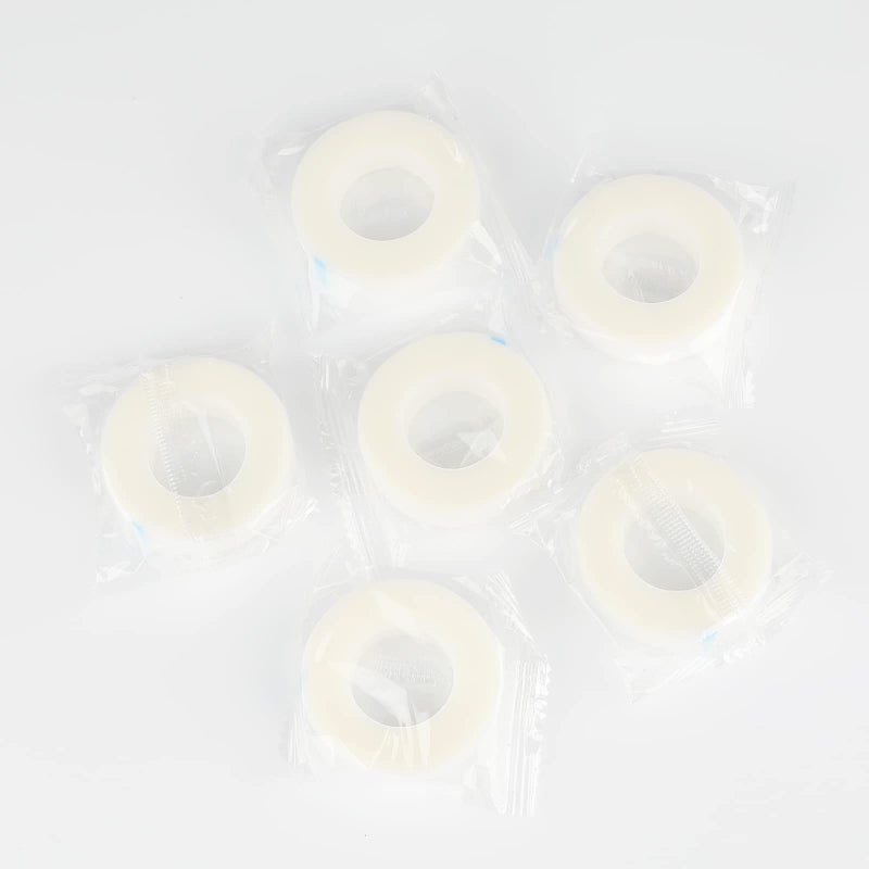 G2PLUS 6 Rolls PE Micropore Medical Tape Roll, 1/2'' x 59 Yards Lash Tape, Eyelash Tape for Eyelash Extensions, Wound, Sensitive Skin - Individual Package (Transparent) - Image 4