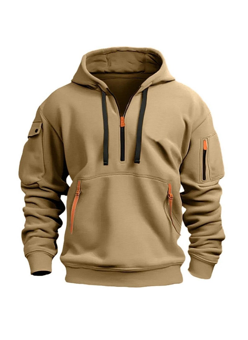Outdoor Sports Zipper Hooded Sweatshirt Casual And Versatile