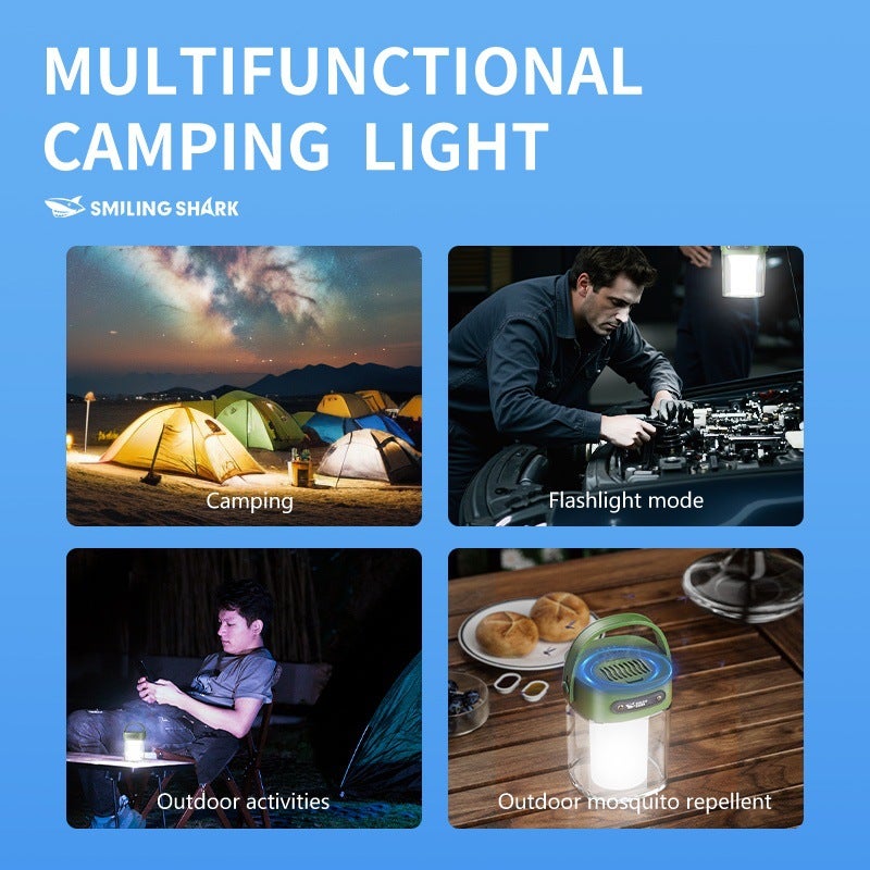 SMILING SHARK Outdoor Lighting Camping Lights - Rechargeable Night Market Illumination - Image 3