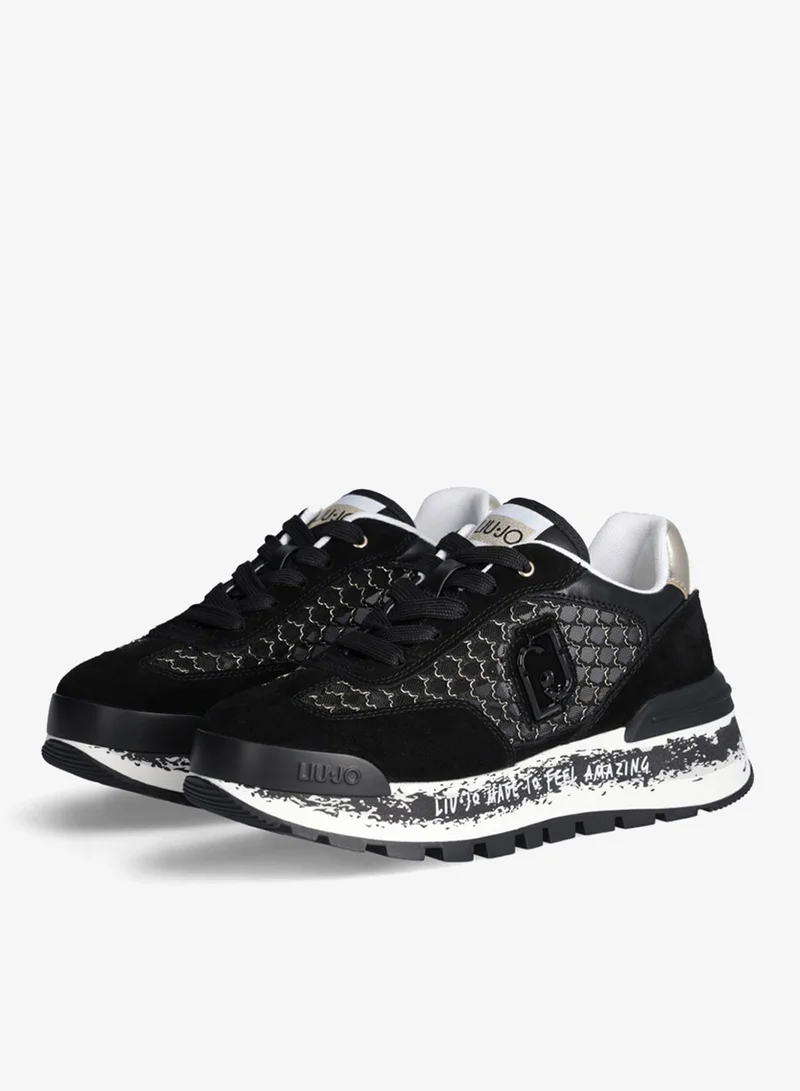 Liu Jo Platform sneakers in lurex® mesh