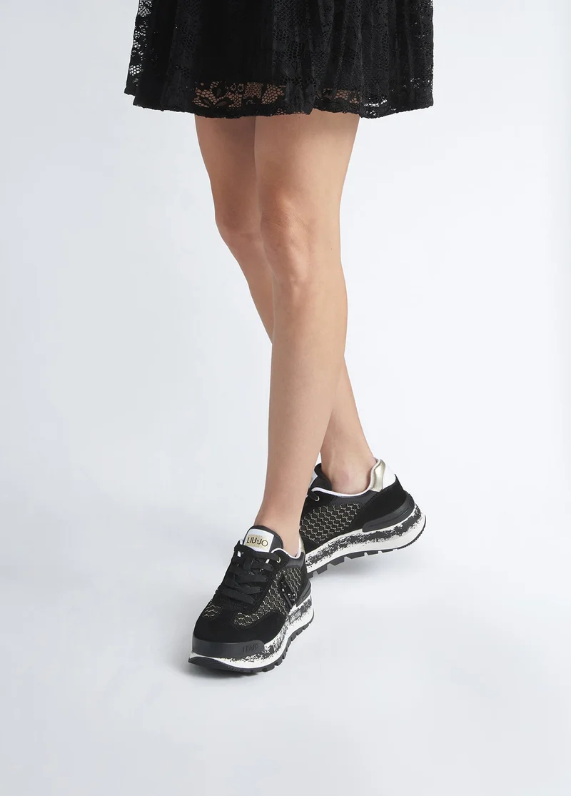 Liu Jo Platform sneakers in lurex® mesh