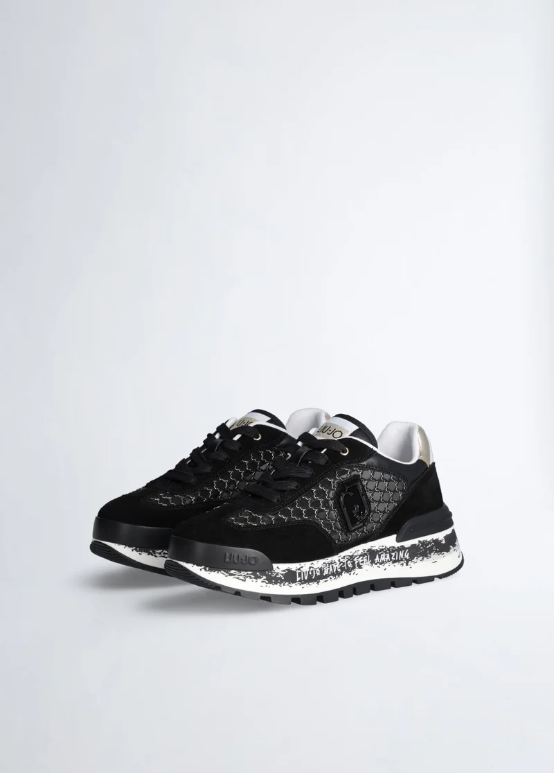 Liu Jo Platform sneakers in lurex® mesh