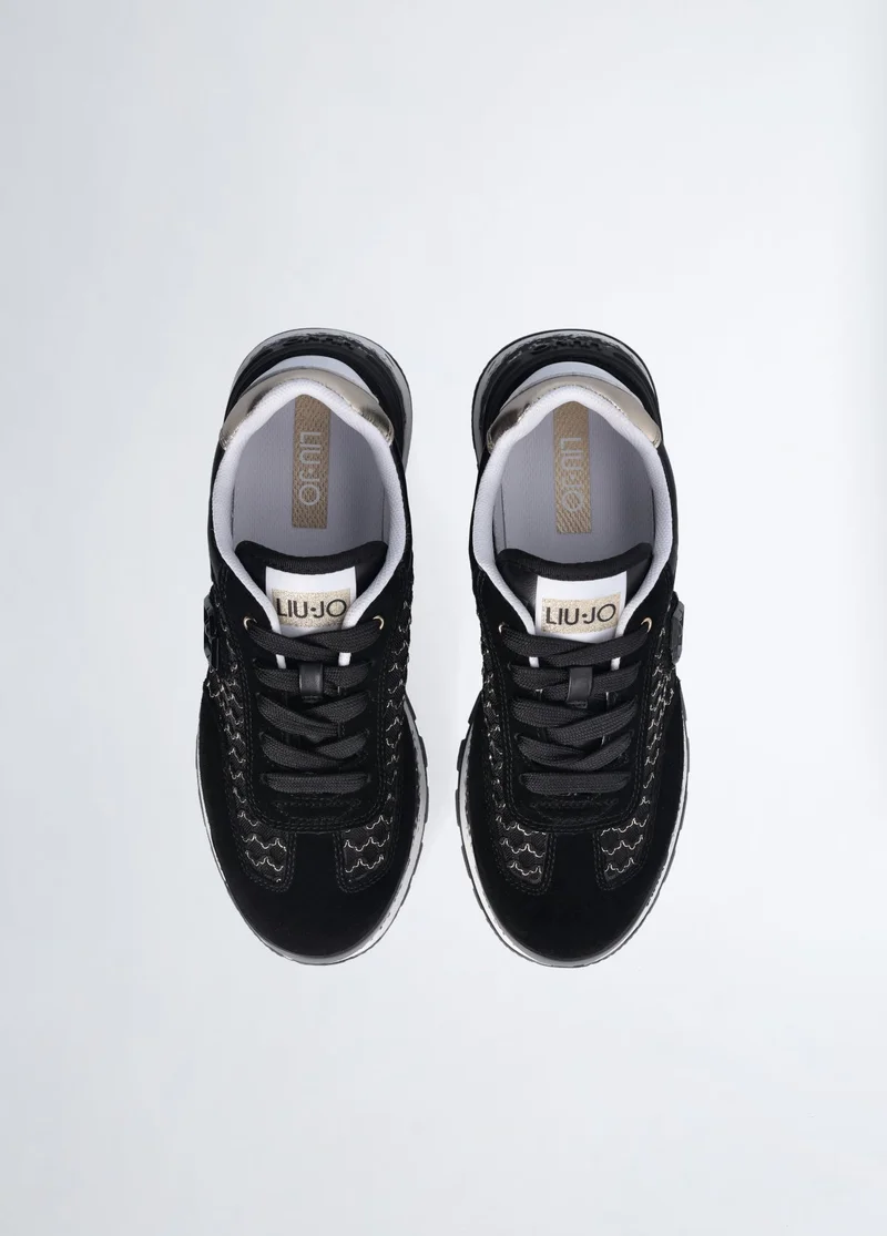 Liu Jo Platform sneakers in lurex® mesh