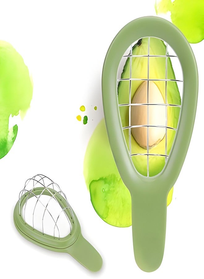 Stainless Steel and Plastic Avocado Cuber - Effortless Slicing with Good Grips - Kitchen Essential for Perfect Avocado Prep - Durable and Efficient Tool (Green) - Image 3