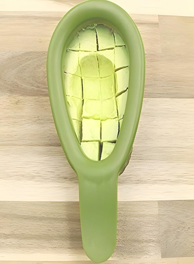 Stainless Steel and Plastic Avocado Cuber - Effortless Slicing with Good Grips - Kitchen Essential for Perfect Avocado Prep - Durable and Efficient Tool (Green) - Image 2