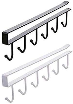 GNOLY GNOLY Kitchen Bathroom Cabinets Cupboards Pantries Shelves Counter Table Organizer Hook Hanger Cabinet Under Shelf Hanging Storage 6 Hooks Hanger  - Image 1