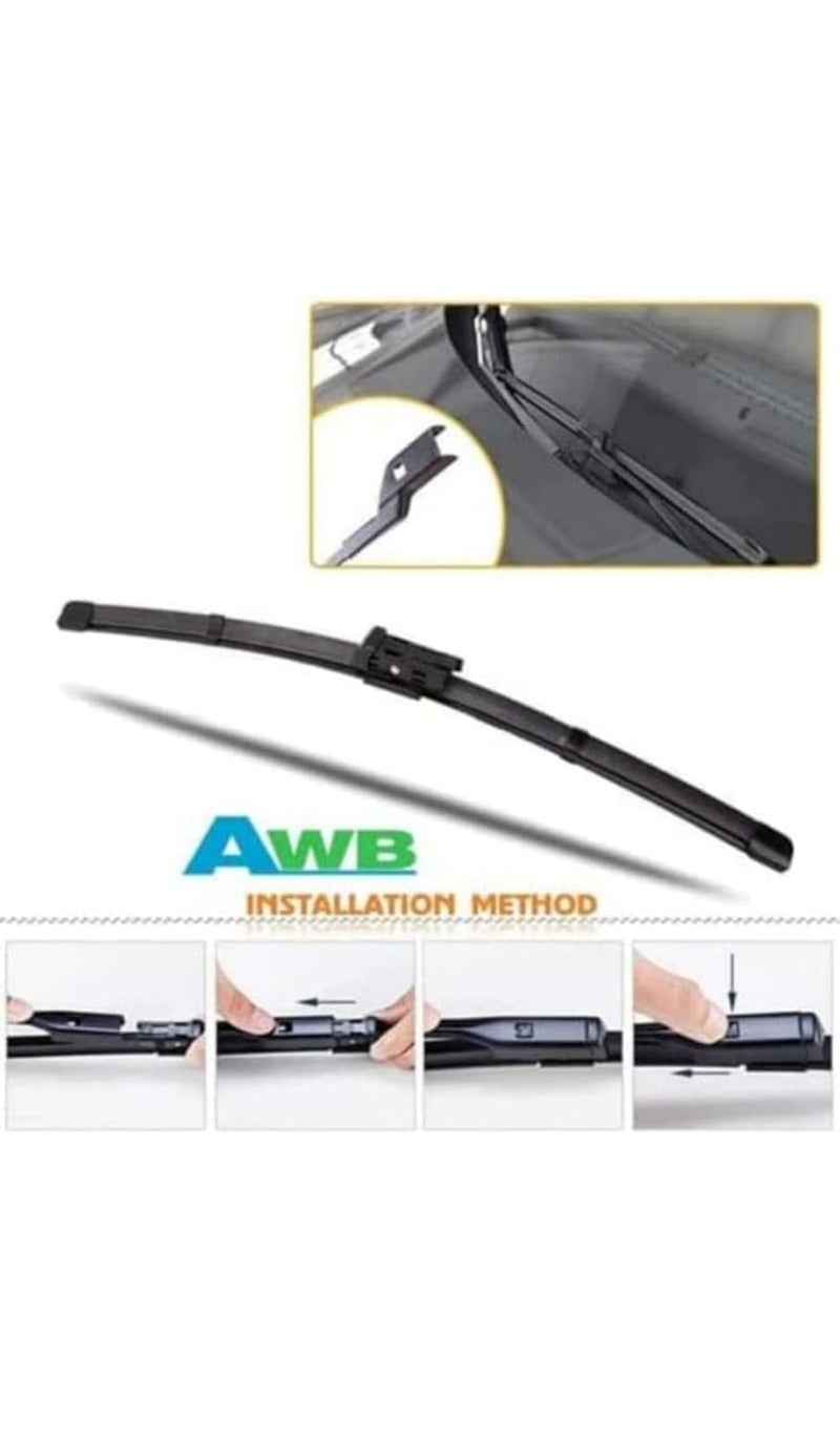 AWB® Front Wiper Blades Compatible with Evoque(2011-2018 model) Pack of 2 - Image 5