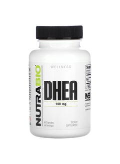 NutraBio NutraBio, DHEA, 100 mg, 60 Capsules  - Image 1