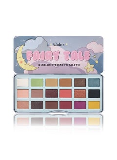 Ccolor Fairy Tale 18 Color Eyeshadow Palette Highly Pigmented Neutral Nudes Bright Colorful Eye Shadow Long Lasting Makeup Palette