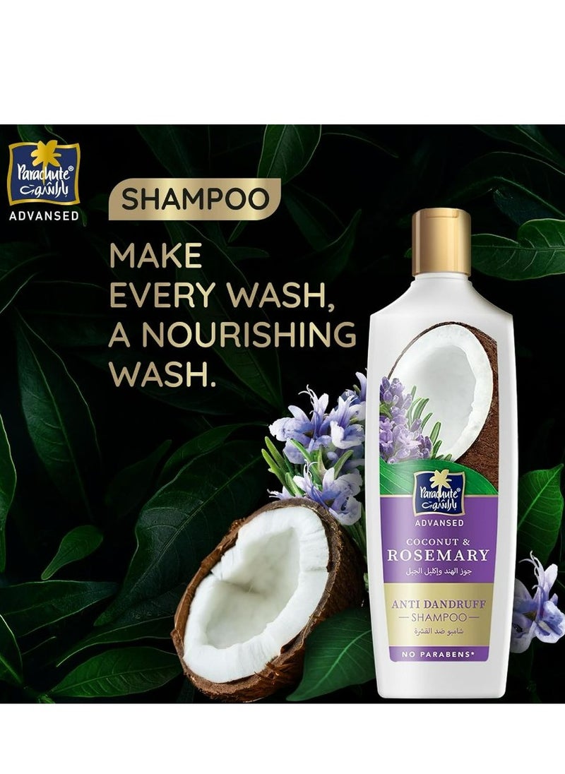 Parachute Anti-Dandruff Shampoo with Rosemary and Coconut 340 ML  - Image 1