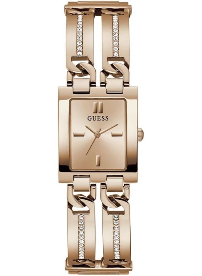 GUESS Women Rose Gold Rectangular Dial Analogue Watch- GW0668L3 - Image 1
