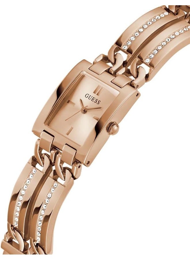GUESS Women Rose Gold Rectangular Dial Analogue Watch- GW0668L3 - Image 2