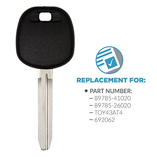 Keyless2Go Replacement for New Uncut Transponder Ignition 4C Chip Car Key TOY43 - Image 3