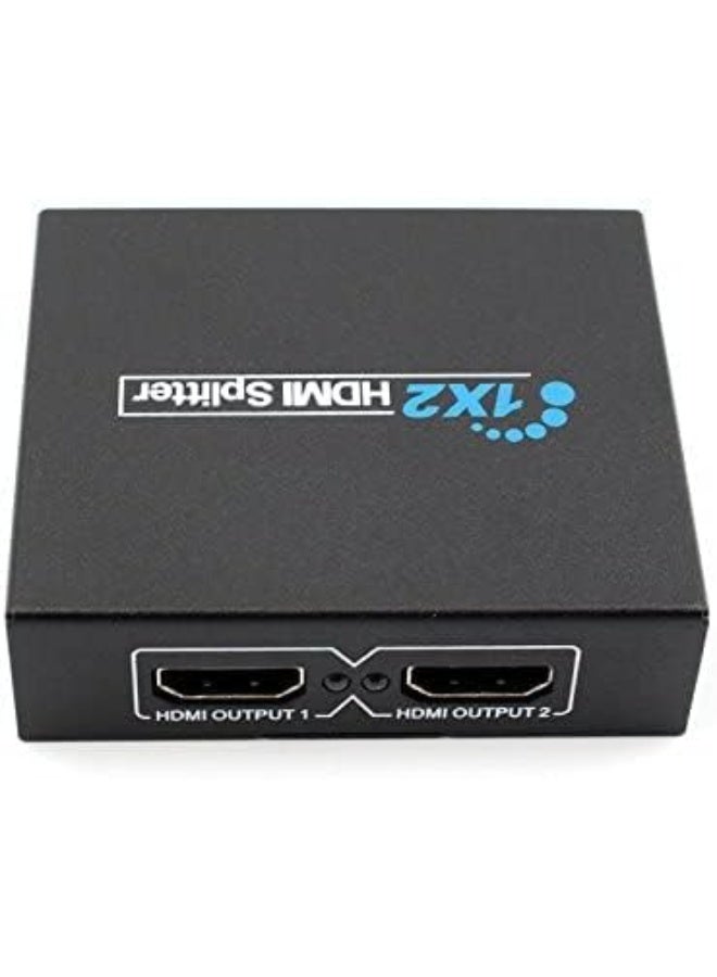 HDMI Splitter 1x2 – Full HD 1080p Video Distributor – Supports HDCP – Connects One Source to Two Displays Simultaneously - Image 1