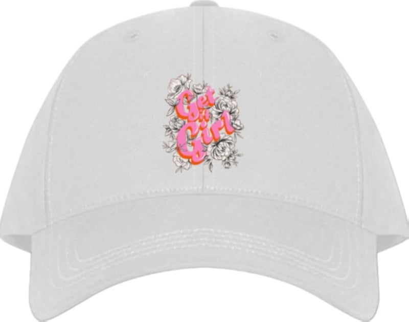 Get It Girl Planets unisex baseball cap White