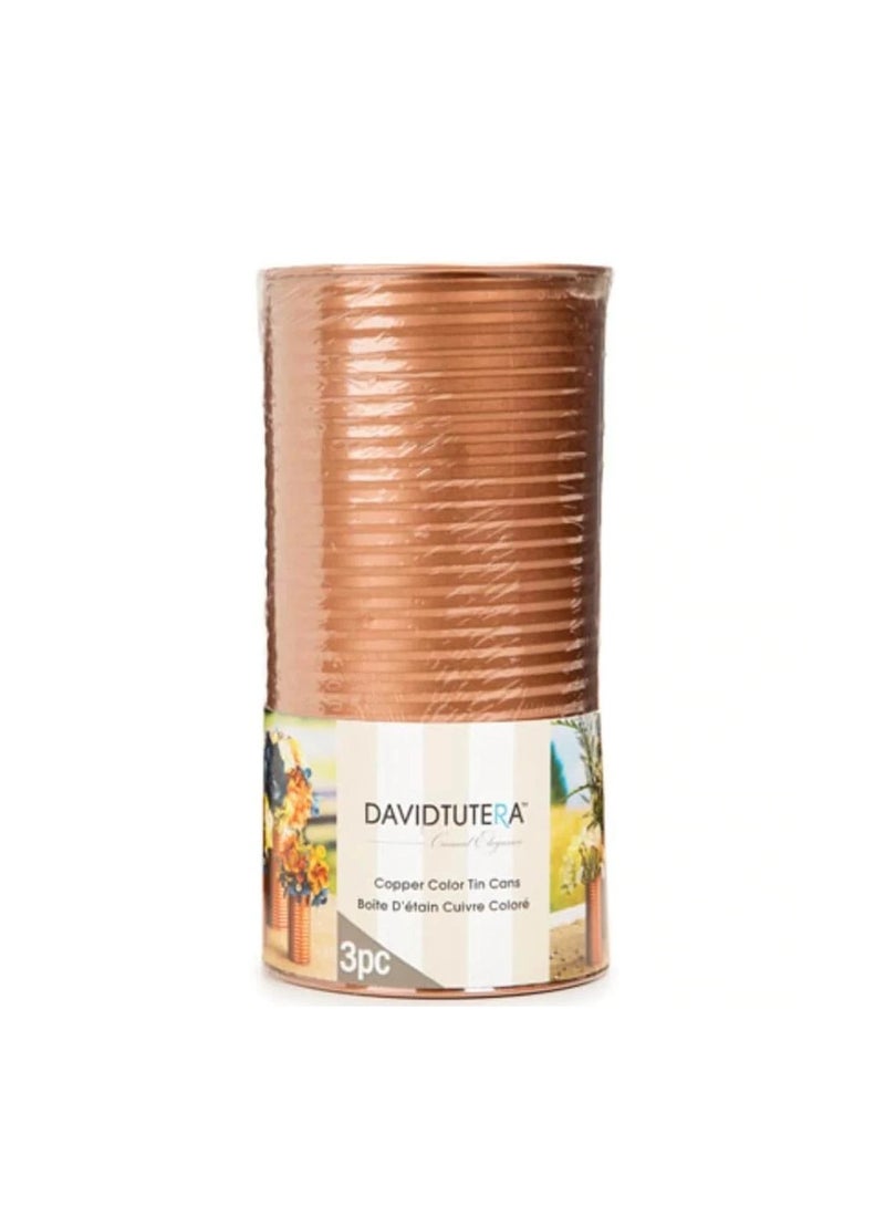ديفيد توتيرا علب صفيح نحاسية مقاسات مختلفة 3 قطع - Image 3