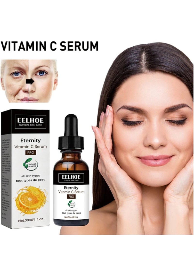 إيلهو مصل فيتامين C لجميع أنواع البشرة، ترطيب الوجه، التحكم في الزيوت، تقليص المسام، البقع العميقة المضادة للتجاعيد، تتلاشى الخطوط الدقيقة، تبييض - Image 1