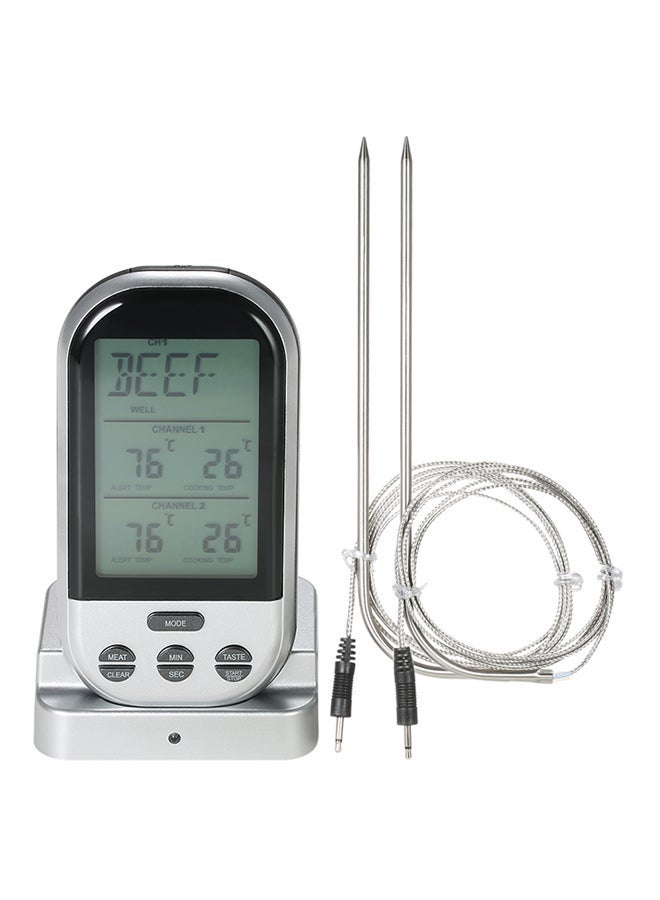 NIBEMINENT Wireless BBQ Cooking Thermometer Silver - Image 1