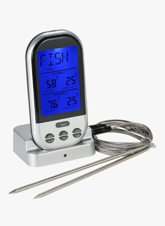 NIBEMINENT Wireless BBQ Cooking Thermometer Silver - Image 3