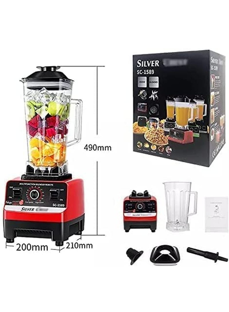Silver Crest 4500w Heavy Duty Commercial Grade Blender With 2 Jars - Image 3