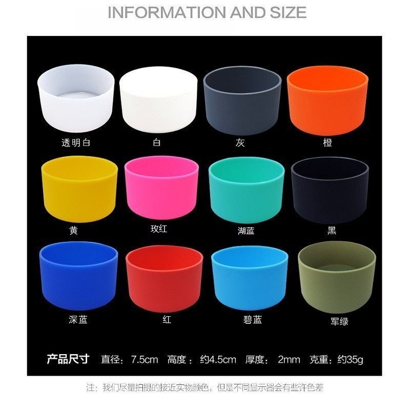 7.5/9Cm Silicone Cup Cover Anti-Wear Space Pot Cup Cover Water Coaster Thermos Cup Protective Cover 12-64Oz Universal - Image 4