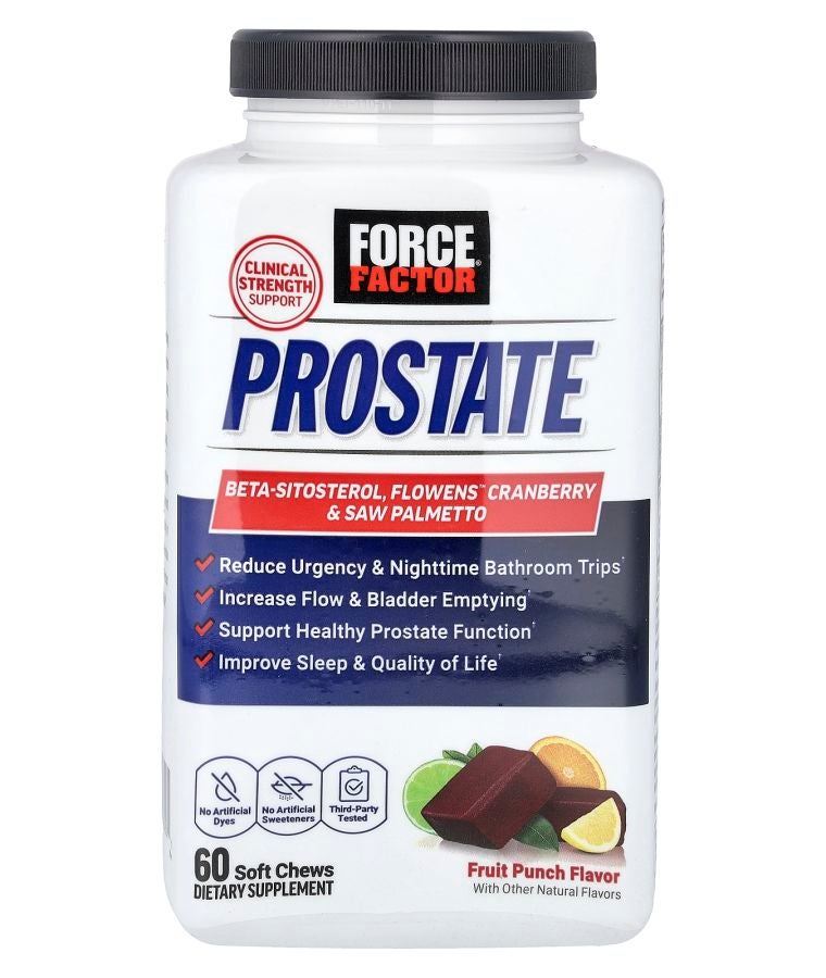 Force Factor Prostate Fruit Punch 60 Soft Chews