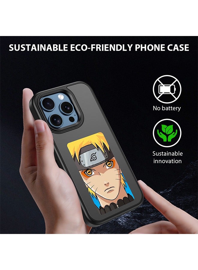 ليكسين جراب هاتف ذكي من نوع حبر لهاتف iPhone 15 Pro Max، جراب هاتف NFC DIY بصور قابلة للتخصيص، غطاء واقي مقاوم للصدمات ومضاد للخدش وشاشة تدوم طويلاً (أسود) - Image 4