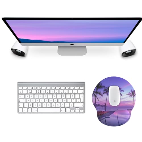 eulps Mouse Pad with Wrist Rest, Comfortable Computer Mousepad with Gel Wrist Support Smooth Surface and Non-Slip PU Base for Pain Relief, Laptop, Office & Home (Mauve Twilight) - Image 2